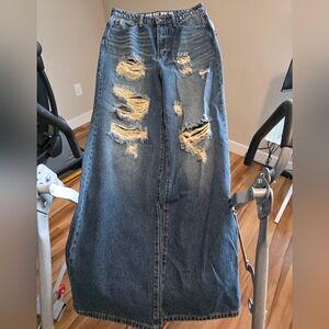 TCL High Rise Wide Leg Denim Jeans